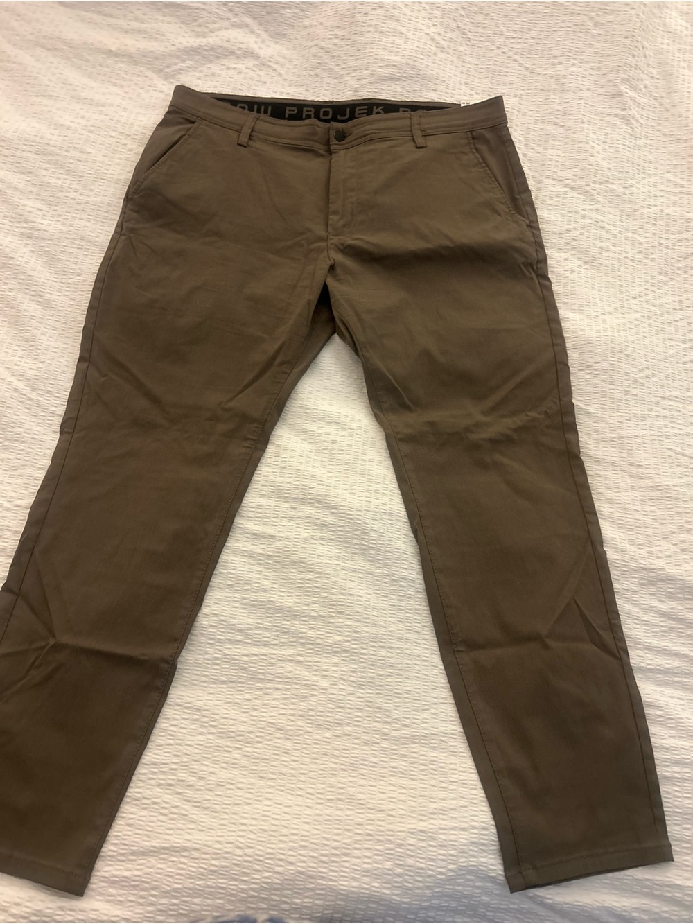 Men's Chinos pants in Olive Green-Brown size 40